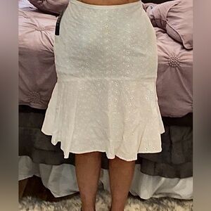 Brand new white eyelet skirt